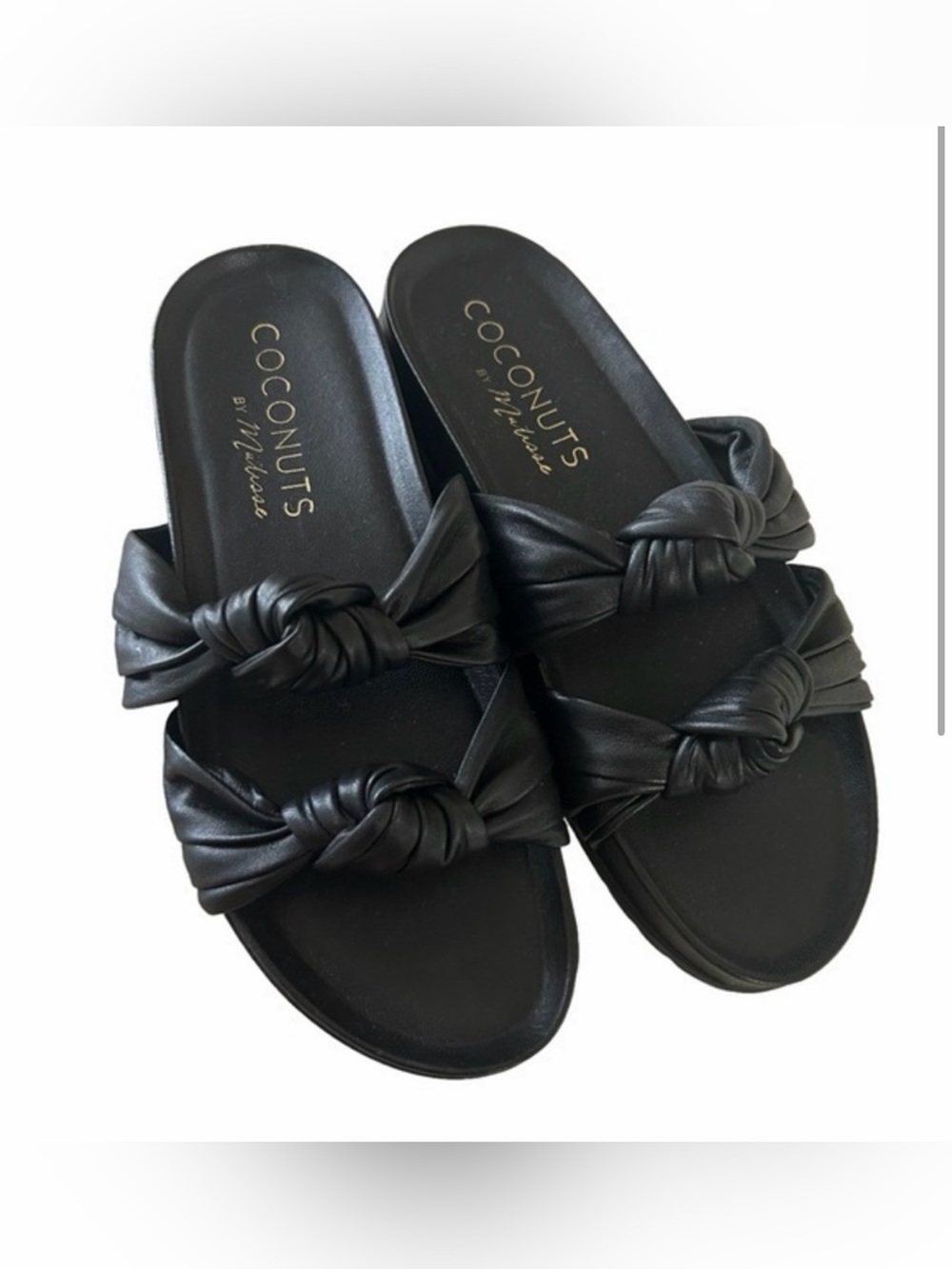 Coconuts by Matisse Park Ave knotted tie slide sandals size 9